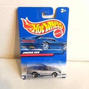 2000 Silver With Blue Pin Striping Jaguar XK8 1:64 Diecast Hot  Wheel Car